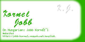 kornel jobb business card